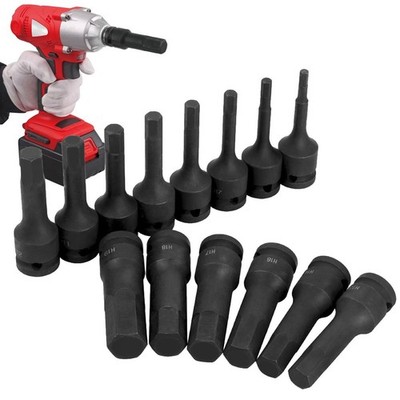 Innensechskant Sockel Adapter 12.5mm 80mm Elektrische Bohrmaschine Hex Sockel