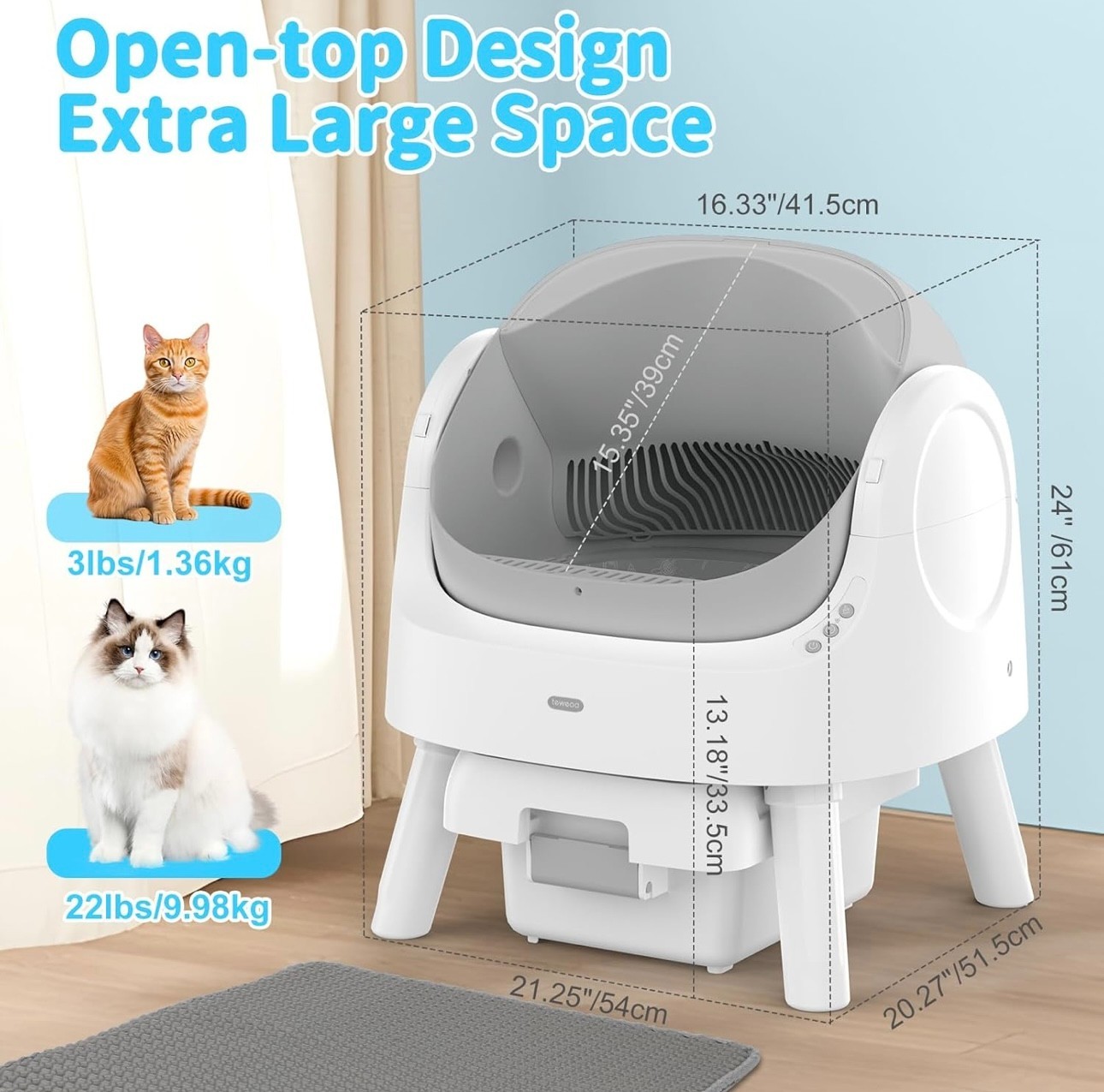 Comes With A Garbage Bag And A Cat Litter Mat