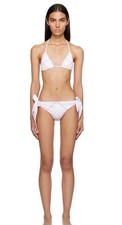 Burberry White Check Bikini Set   New With Tags Size Large Authentic Designer