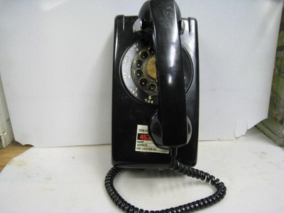 #ad #ad BLACK ROTARY DIAL WALL TELEPHONE PHONE ITT BELL SYSTEM WESTERN NORTHERN ELECTRIC $59.99
