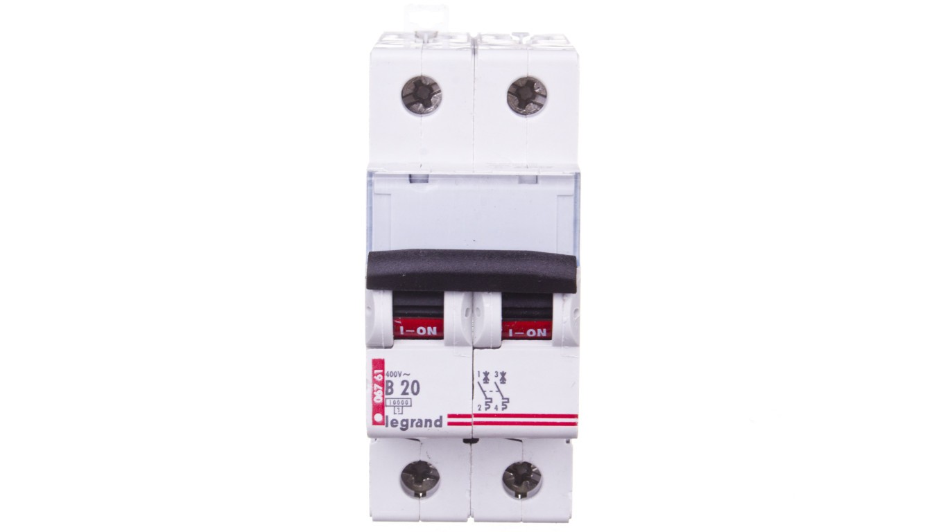 2P B 20A 10kA AC S312 S310 TX3 Series Overcurrent Switch 404113
