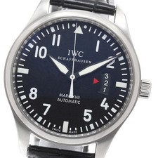 IWC SCHAFFHAUSEN PILOT WATCH MARK XVII IW326501 41mm SS Black Dial Leather #C443 7