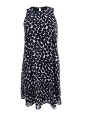 Calvin Klein Women's Dot-Print Chiffon Shift Dress