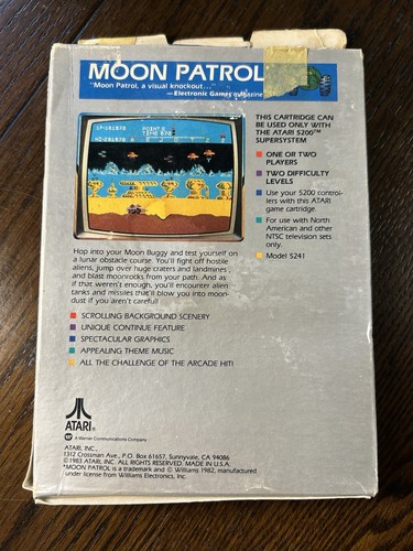 Moon Patrol (Atari 5200) Complete In Box(READ) - Picture 2 of 8