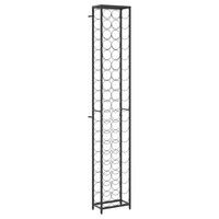 Weinregal FüR 57 Flaschen Schwarz 34X18X200 Cm Schmiedeeisen