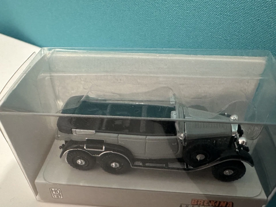 Brekina 21076 Mercedes MB G4 grau schwarz Wehrmacht 1938 Adolf H. Neu + OVP 1:87 - Bild 2 von 4