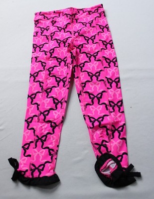 Ruffle Butts Toddler Girls' Active Pocket Ruffle Bow Legging AR8 Pink Size 4T