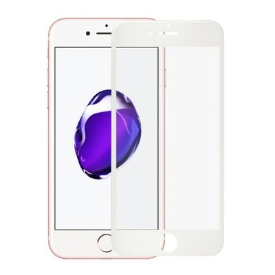 Glas screen protector for Apple iPhone 7 Plus tempered display cover film white