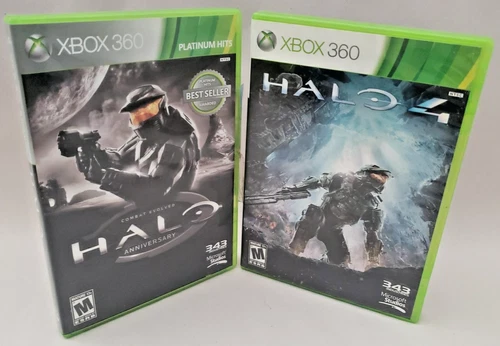 Halo XBOX 360 Combat Evolved Anniversary Edition Halo 4 Lot Of 2 Video Games