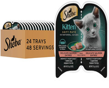 Sheba Perfect Portions Kitten Wet Food, Pate Cat 24 Count Pack of 1 , Salmon