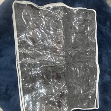 Rectangular Black and Clear Storage Bag with Clear Window, Plastic Fabric