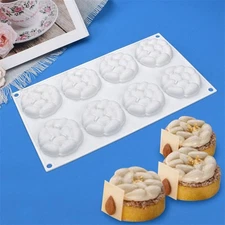 mostsom Chocolate Almonds Molds Silicone 8 Cavities Chocolate Candy Fondant M...