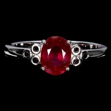 925 Sterling Silver Ring Oval Ruby 8x6mm Spinel Natural Gemstone Jewelry Size 8