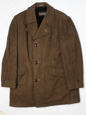 VTG 1960s McGregor Coat Mens 40 Solid Brown Wool Blend Insulated Winter USA