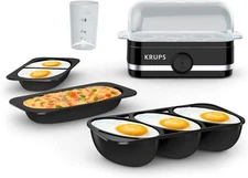 6 Egg Electric Cooker, Hard/Soft/Med Boiled, Poached, Omelet, 400W