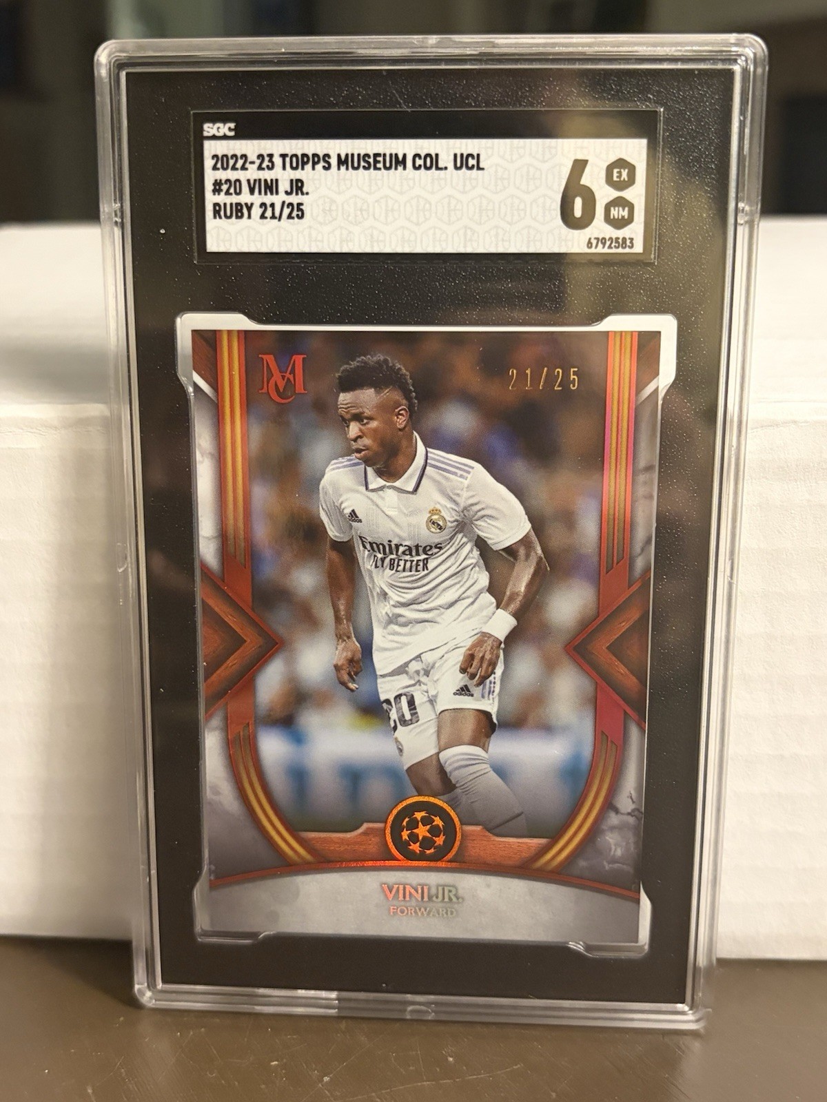 2024-25 Topps Museum Collection Uefa Club Competitions - Vinicius Junior #7 Ruby
