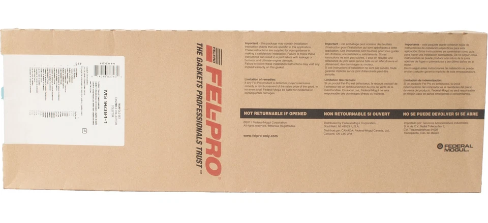 Juego de juntas Plenum superior Fel-Pro para Acura CL V6 2000-03 4,2 L identificación de pieza MS 96384-1 Foto 4 de 4