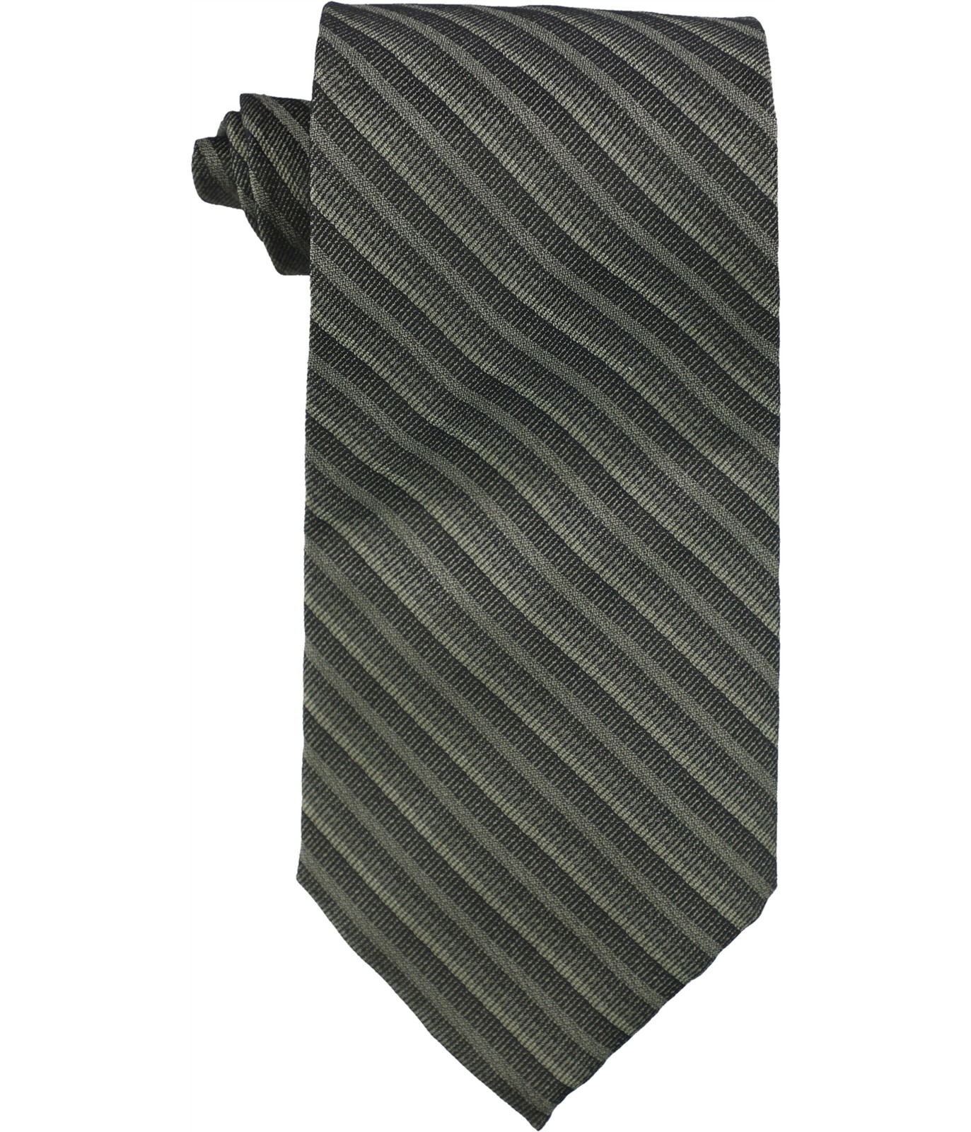 DKNY Mens Stripe Self-tied Necktie Green One Size 4890₽