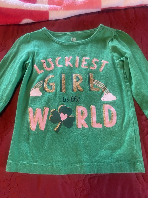 Lucky Girl Shirt For St Patrick’s Day 2T