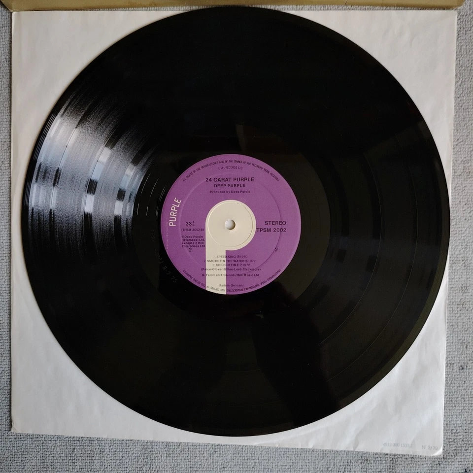 Deep Purple, 24 Carat Purple - Hard Rock Vinyl LP Record 1975 (TPSM 2002) EX VG+ - Image 4 of 4