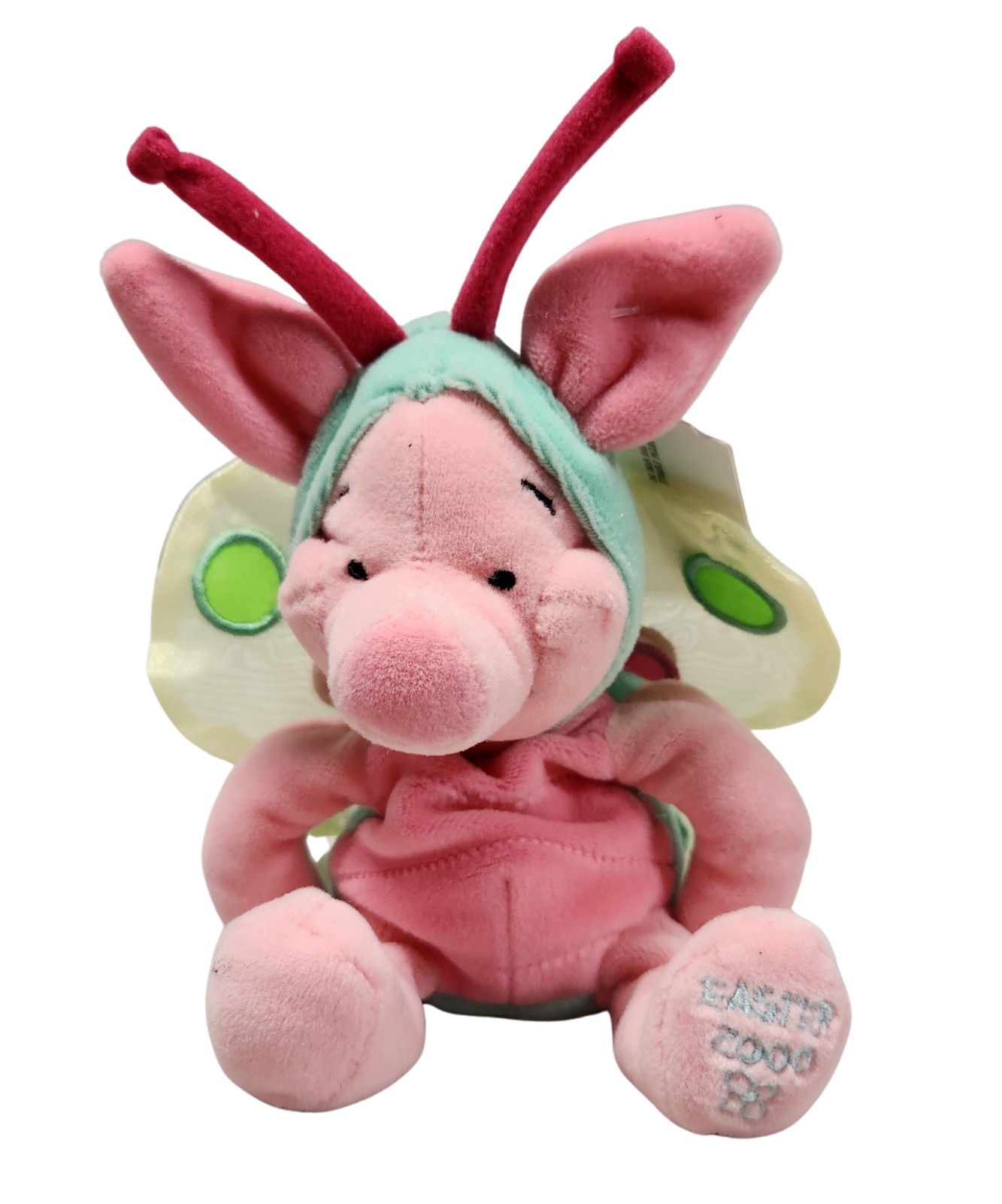 Butterfly Piglet, Vintage Disney Plush, Winnie the Pooh, 8"