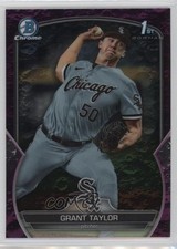 2023 Bowman Draft Chrome Fuchsia Lunar Refractor /199 Grant Taylor #BDC-8 0i40