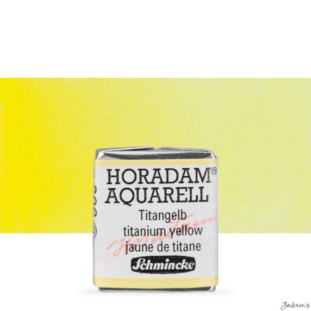 Schmincke Horadam Watercolour Paint Half Pan Titanium Yellow Pigment PY53 Pai...