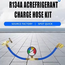 Self-sealing R134a Refrigeration Recharge Hose Kit Ac Charge Hose Wgauge Us