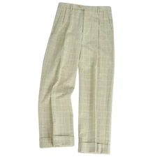 Gucci Pants Long Check Wool Bottoms Mens 48 (equivalent to M) Green Used MOLO-0