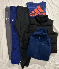 Boy's L 14/16 Lot 6 Under Armour Adidas Nike Dri-Fit Pants Jacket SS LS