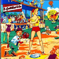 Gottlieb Grand Slam Pinball Machine Game Backglass Silkscreened NEW