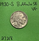 1930-S Buffalo 🦬 Indian Head Nickel 5c Vf Very  Fine