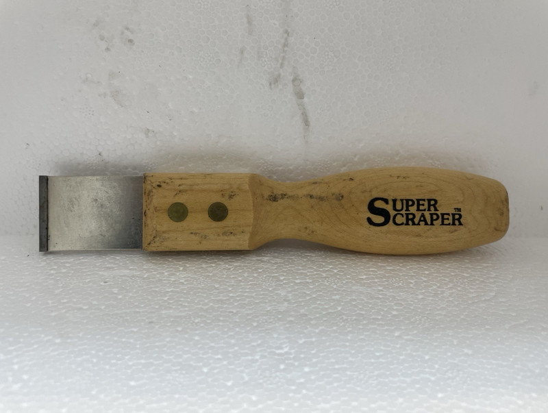 Super Scraper Hand Scraper, Wood Handle, 1 1/2 in Carbide Blade