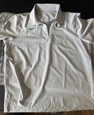 Women's NIKE Dri Fit OREGON DUCKS Polo Shirt Sz XL Polyester & Spandex Grey