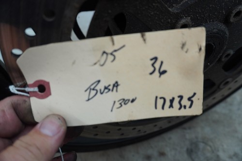 05 SUZUKI GSXR 1300 HAYABUSA BUSA FRONT WHEEL W-36 - Picture 9 of 9