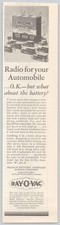 Ray-O-Vac Autoradio Battery French Battery Madison Chicago Cars 1930 Ad