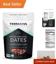 Organic Pitted Medjool Dates, 1.5 Lbs - Pits Removed Soft Chewy Texture S...