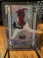 Leaf 2021 Metal Draft Dylan Smith Autograph Rookie Baseball Card #BA-DS1
