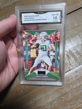Justin Herbert GMA 10 Rated College Rookie Card. rookie card picture