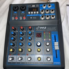 Pyle 4-Ch. Bluetooth Studio Mixer - DJ Controller Audio Mixing Console System