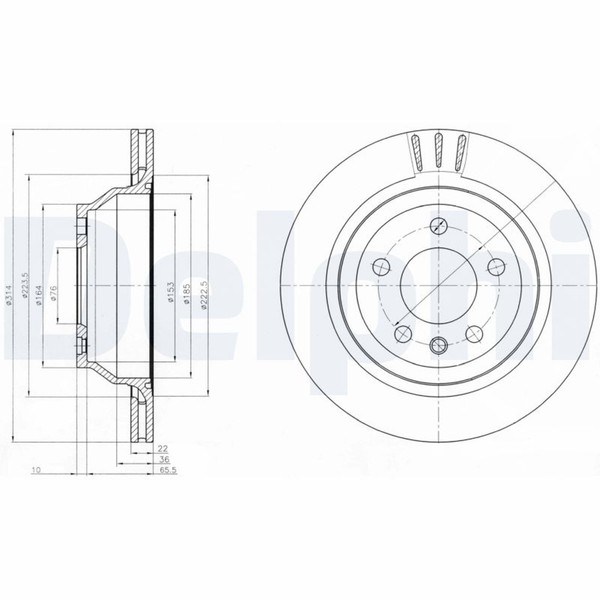 2X Bremsscheibe Delphi BG3894 FüR T5 7HF 7HN VW Transporter Touareg Multivan 7HM-image