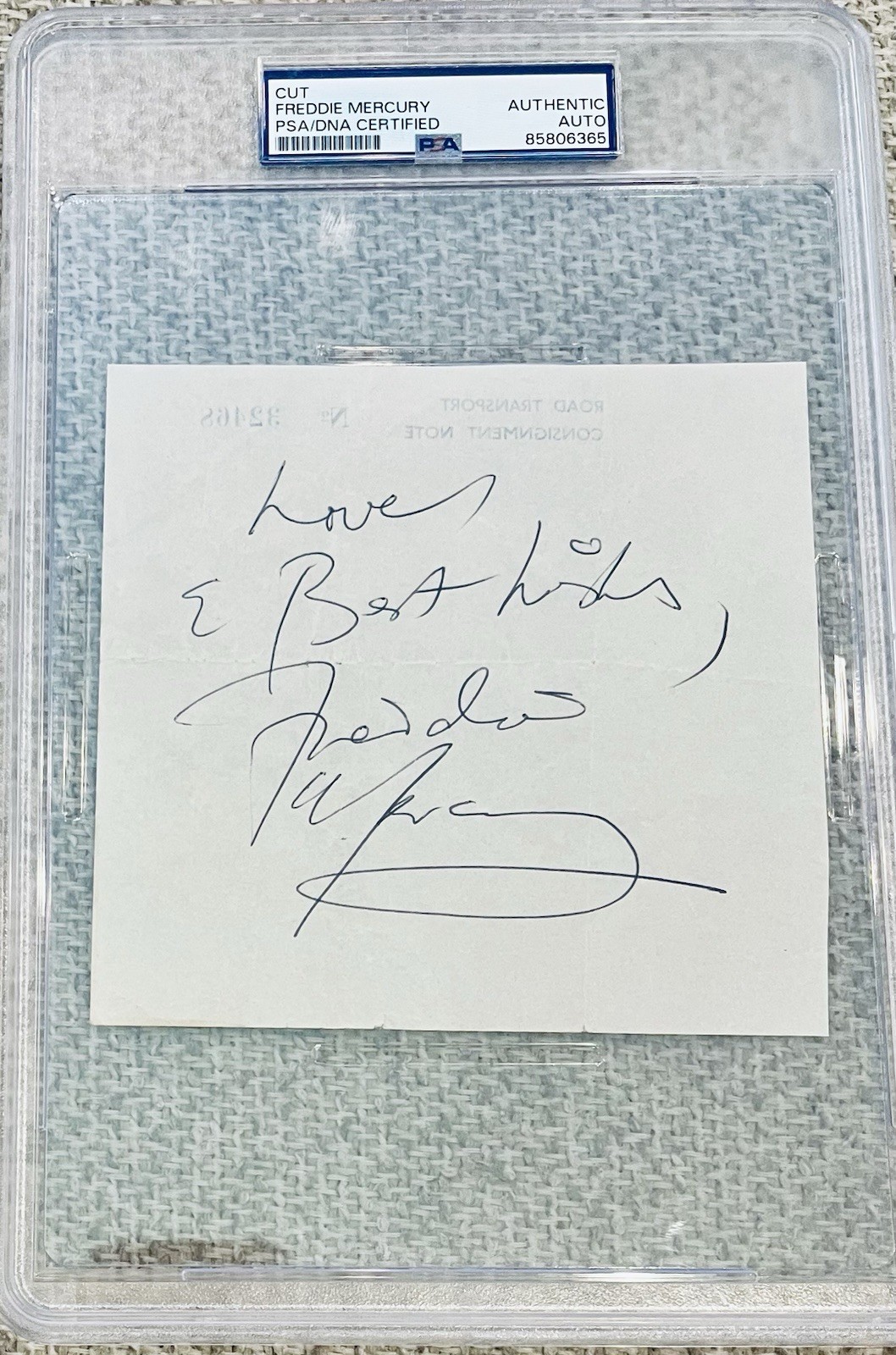 Freddie Mercury Queen Signed & Inscribed Large Autograph Beautiful PSA/DNA RARE