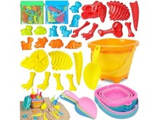 34 Pc Sand Beach Toys for Kids Multicolored Medium