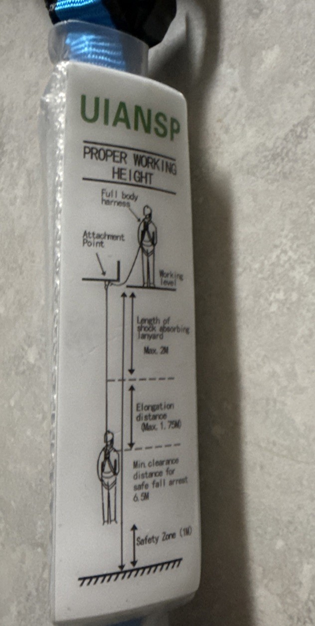 6Ft Self-Retracting Lifeline Lanyard Fall Protection ANSI 130-310lbs Small Hook