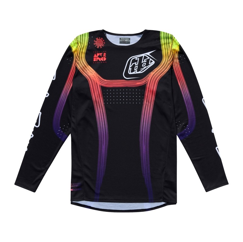 Maillot TROY LEE DESIGNS SE Pro tissu stretch ultra léger et respirant noir multicolore