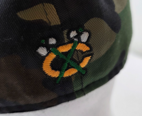 Chicago Blackhawks New Era 59Fifty Trucker Hat Cap Fitted 7 1/8 NHL Orange Camo - Picture 9 of 20