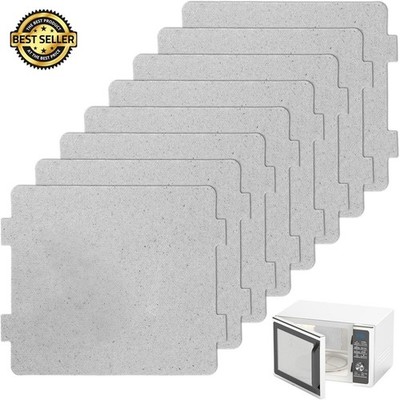 8 Pcs Microwave Oven Waveguide Cover Universal Mica Plates Gray Set