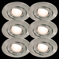 Paulmann XL LED Einbauleuchten Set 110Mm 6X3,5W Eisen GebüRstet Schwenkbar 230V