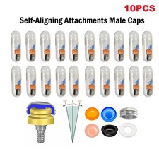 US Dental Locator Abutment Overdenture Retention Male Caps Inserts Metal Housing