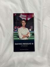 NEW Davinci Resolve Studio 18 Activation Card SEALED 